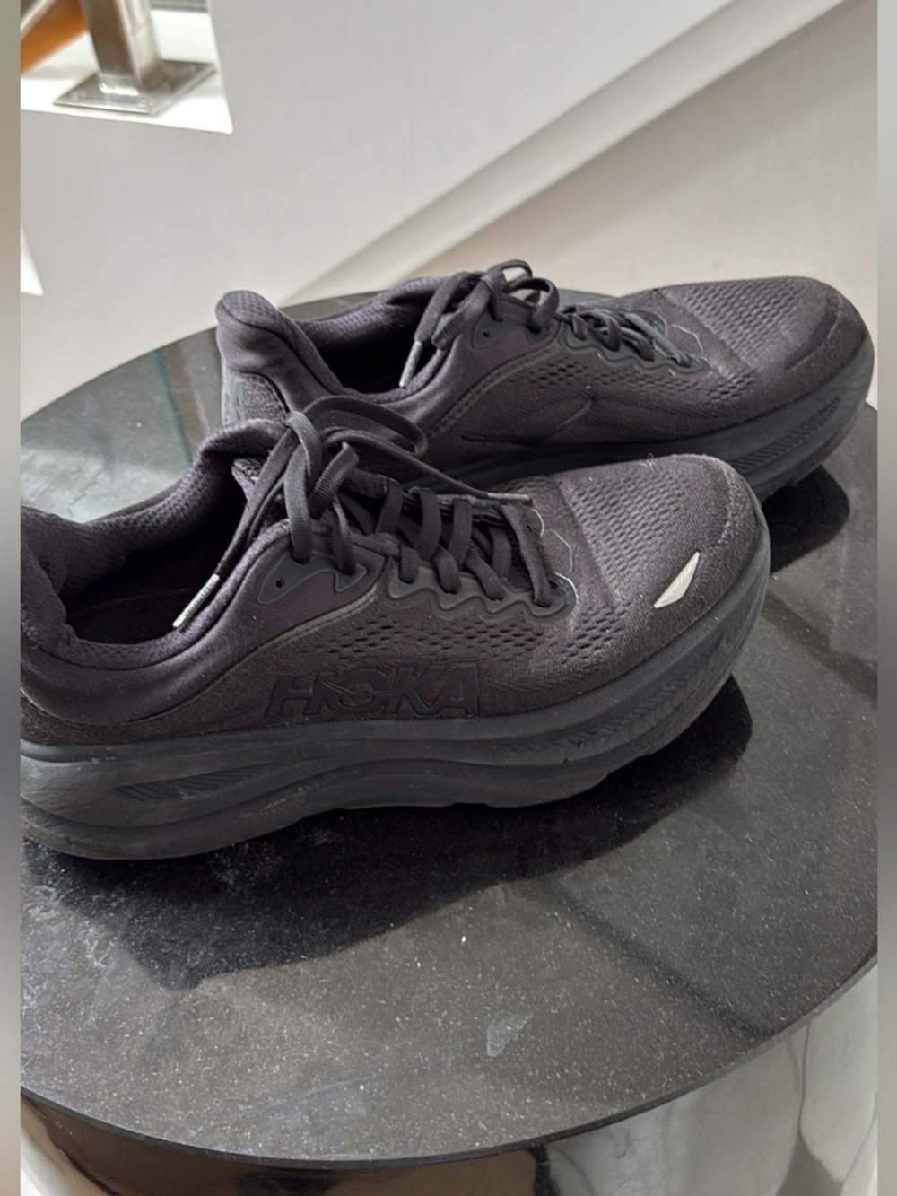 Hoka Men's All-Black Cushioned Performance Sneakers